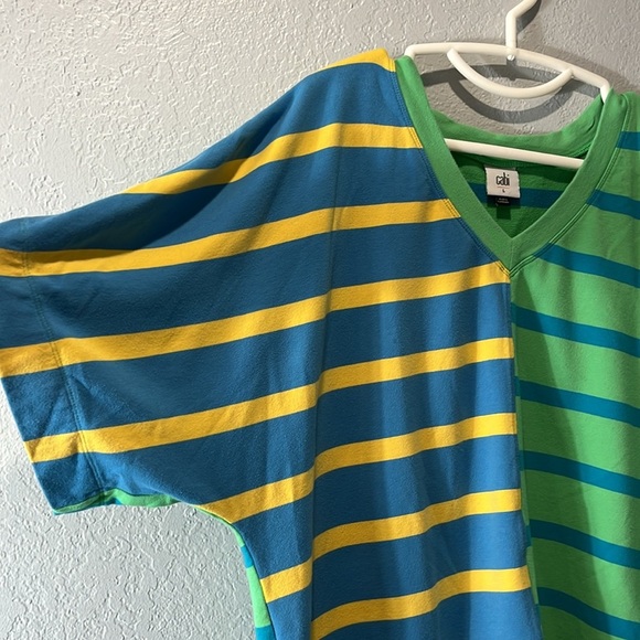 Cabi Size Medium V-neck Dolman Sleeves Oversized French Terry Cabana Top #6213 - Picture 4 of 6